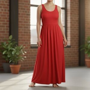 Drapers & Damon’s Chic Scarlet Sleeveless Maxi Dress Size 3X
